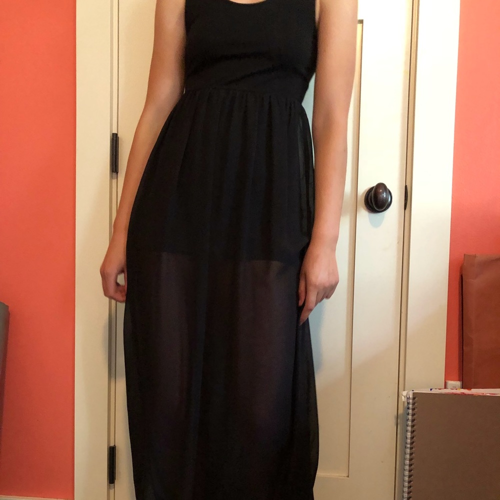 Black maxi dress